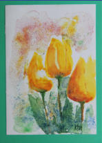 Gelbe Tulpen, Aquarell, 15x20cm
